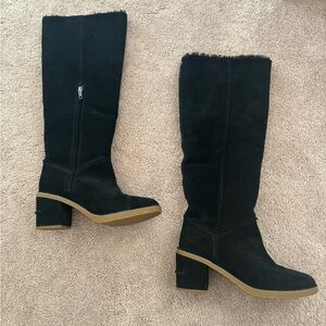 Tall, black, Ugg boots w/shearling lining, size9.
